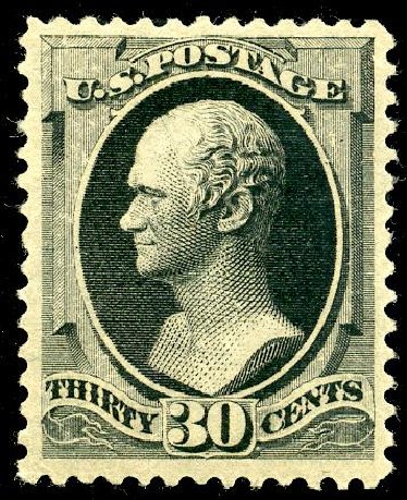 Values of US Stamp Scott Cat. # 190 - 30c 1879 Hamilton. Matthew Bennett International, May 2008, Sale 327, Lot 193