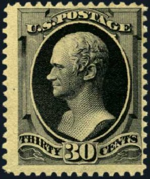 US Stamps Values Scott Catalogue #190 - 1879 30c Hamilton. Harmer-Schau Auction Galleries, Aug 2012, Sale 94, Lot 1273