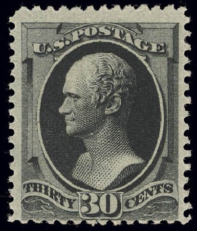 US Stamps Values Scott Cat. #190: 1879 30c Hamilton. Daniel Kelleher Auctions, Feb 2013, Sale 634, Lot 143