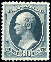 Costs of US Stamps Scott Cat. # 190 - 1879 30c Hamilton. Schuyler J. Rumsey Philatelic Auctions, Apr 2015, Sale 60, Lot 2183
