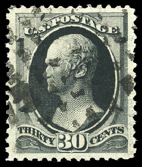 US Stamps Values Scott Cat. # 190 - 30c 1879 Hamilton. Matthew Bennett International, May 2014, Sale 350, Lot 306