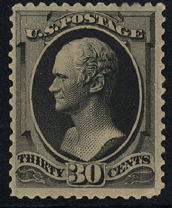 Value of US Stamps Scott Catalog # 190 - 1879 30c Hamilton. Cherrystone Auctions, May 2008, Sale 200805, Lot 186