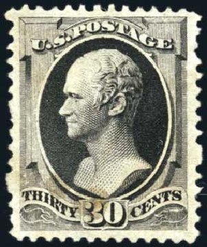 Prices of US Stamp Scott Catalog #190 - 1879 30c Hamilton. Harmer-Schau Auction Galleries, Apr 2009, Sale 81, Lot 566