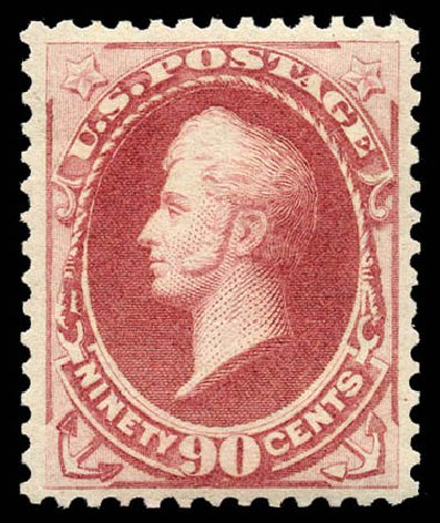 Price of US Stamps Scott Catalog 191: 1879 90c Perry. Matthew Bennett International, Feb 2012, Sale 340, Lot 287