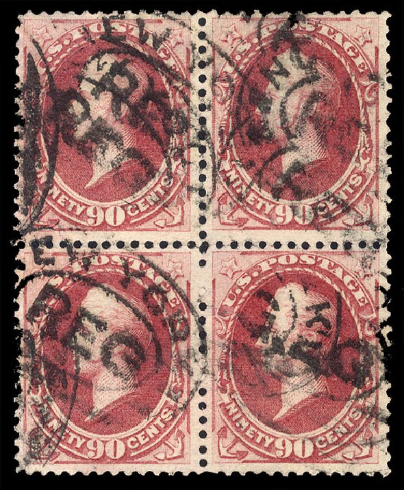 Cost of US Stamp Scott Cat. 191: 1879 90c Perry. Cherrystone Auctions, Sep 2012, Sale 201209, Lot 67