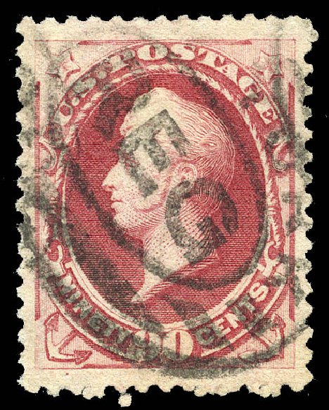 US Stamps Value Scott Catalog 191: 1879 90c Perry. Matthew Bennett International, May 2014, Sale 350, Lot 308