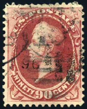 US Stamp Price Scott Cat. 191: 1879 90c Perry. Harmer-Schau Auction Galleries, Oct 2008, Sale 79, Lot 118