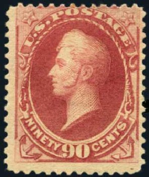 US Stamp Values Scott Catalog 191 - 90c 1879 Perry. Harmer-Schau Auction Galleries, May 2012, Sale 93, Lot 288