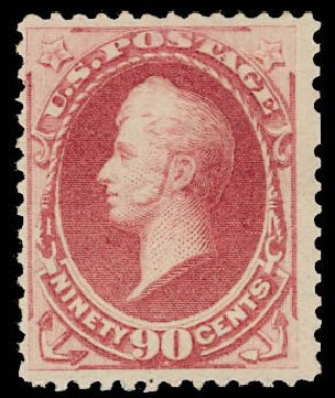 Value of US Stamp Scott Catalog #191: 1879 90c Perry. Daniel Kelleher Auctions, Aug 2012, Sale 631, Lot 859