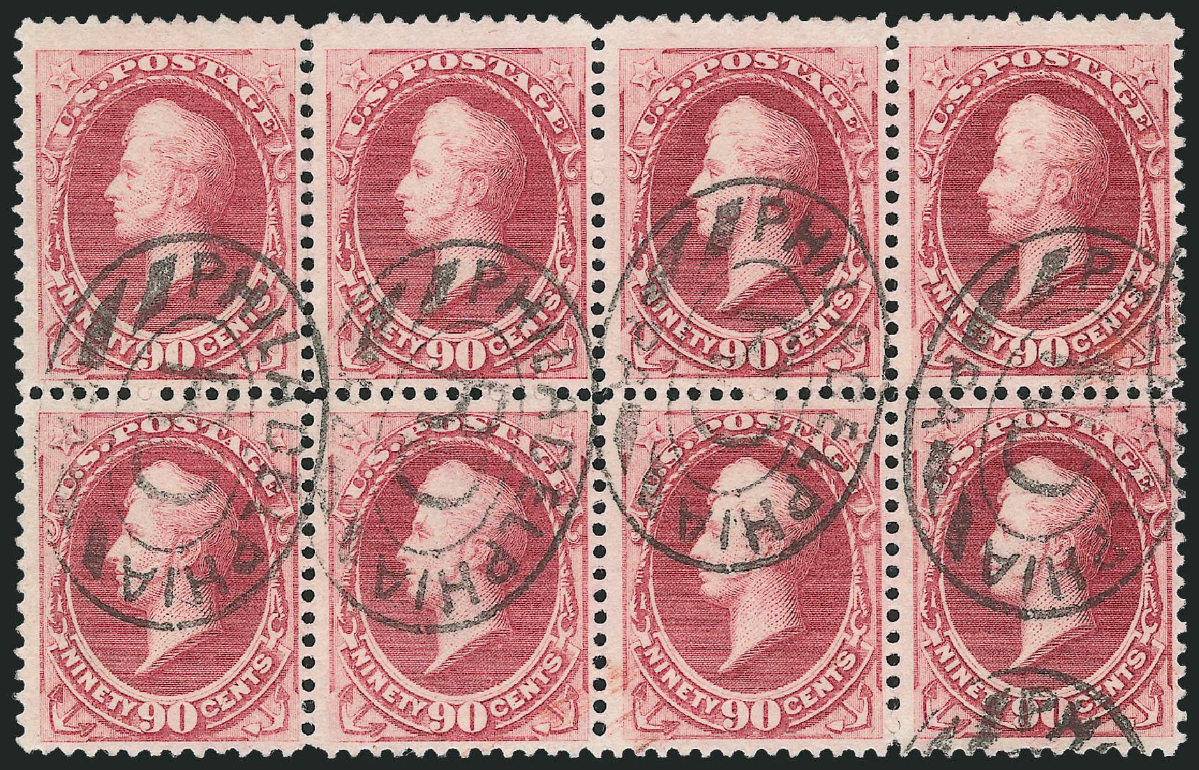 Price of US Stamp Scott Catalogue # 191: 1879 90c Perry. Robert Siegel Auction Galleries, Jun 2011, Sale 1010, Lot 69