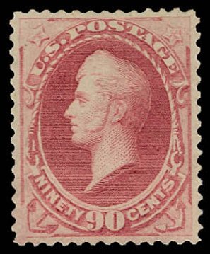 Value of US Stamp Scott Catalog # 191 - 90c 1879 Perry. Daniel Kelleher Auctions, Jun 2012, Sale 630, Lot 1420