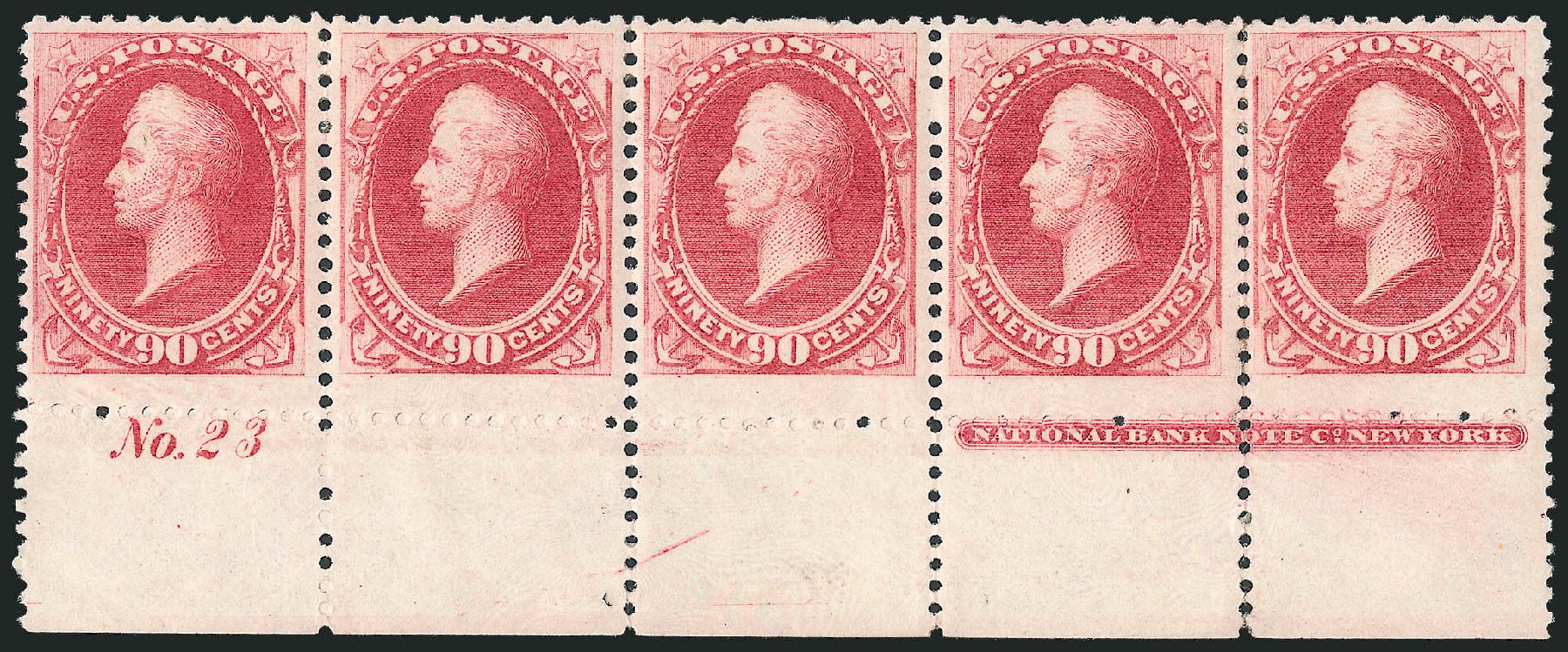 Price of US Stamp Scott Catalogue 191: 1879 90c Perry. Robert Siegel Auction Galleries, Mar 2012, Sale 1021, Lot 420