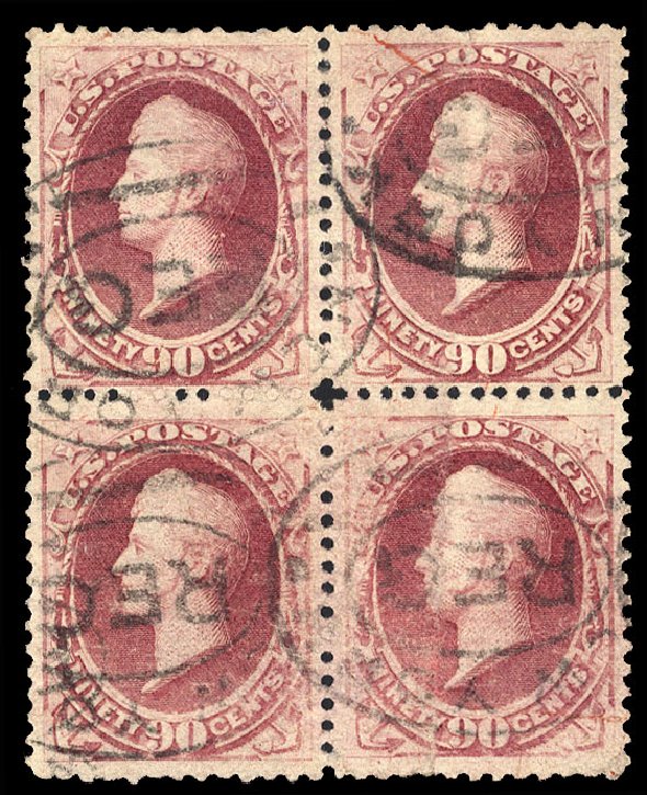 US Stamp Values Scott Cat. 191: 1879 90c Perry. Cherrystone Auctions, Apr 2010, Sale 201004, Lot 191
