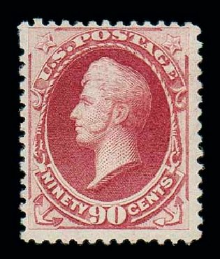 Value of US Stamps Scott Cat. 191: 90c 1879 Perry. Matthew Bennett International, Dec 2007, Sale 324, Lot 1124