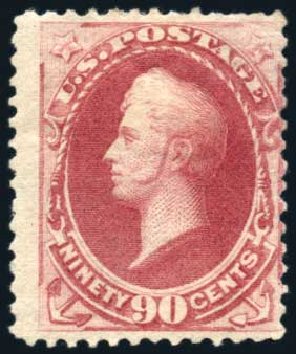 US Stamp Value Scott Catalog # 191: 1879 90c Perry. Harmer-Schau Auction Galleries, Feb 2009, Sale 80, Lot 1174