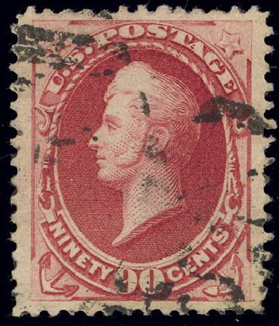 US Stamps Price Scott Catalogue #191: 1879 90c Perry. Daniel Kelleher Auctions, Feb 2013, Sale 634, Lot 144