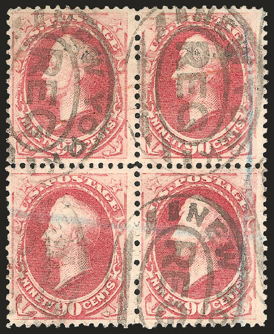 Costs of US Stamp Scott Catalog #191 - 90c 1879 Perry. Robert Siegel Auction Galleries, Oct 2008, Sale 963, Lot 814
