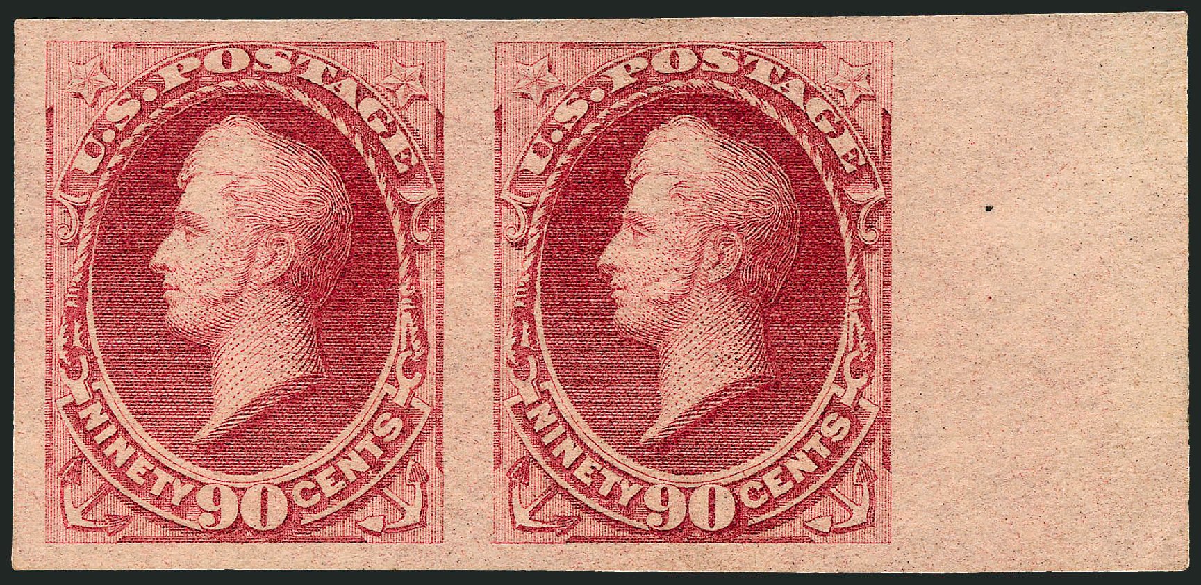 Value of US Stamp Scott Catalogue #191 - 90c 1879 Perry. Robert Siegel Auction Galleries, Oct 2008, Sale 963, Lot 815