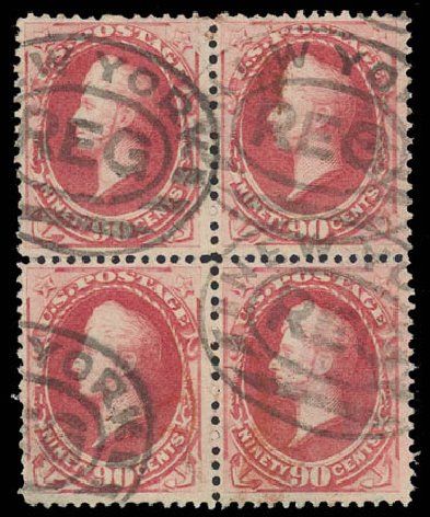 US Stamps Value Scott #191: 1879 90c Perry. Daniel Kelleher Auctions, Jul 2011, Sale 625, Lot 792