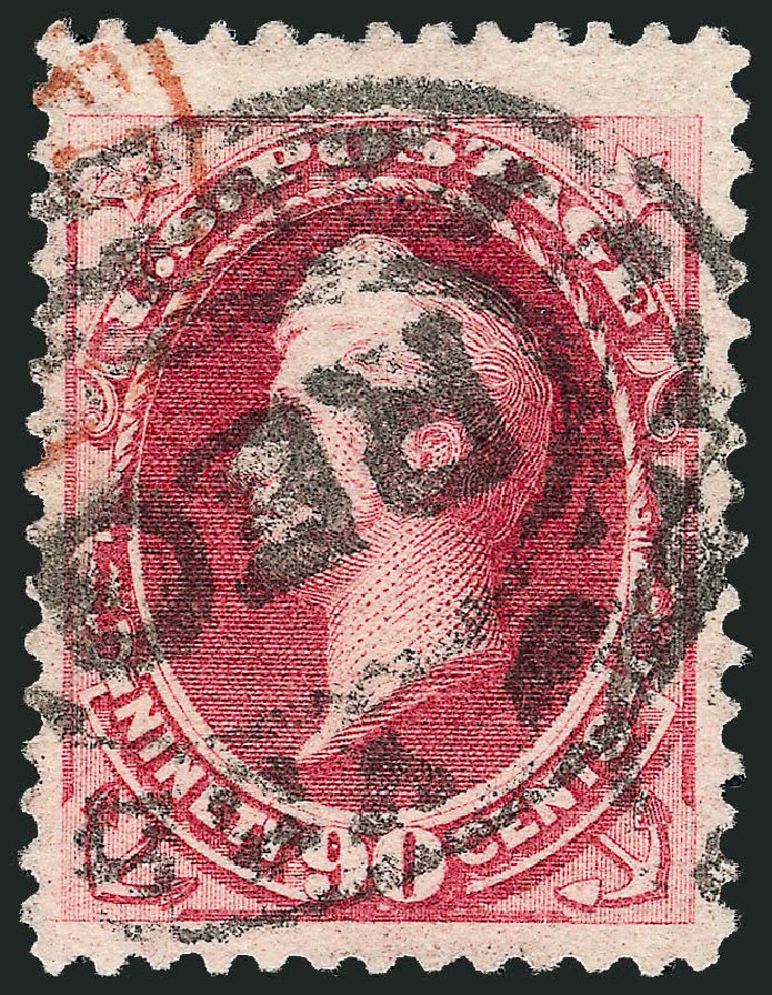 US Stamps Values Scott Cat. 191 - 90c 1879 Perry. Robert Siegel Auction Galleries, Oct 2008, Sale 963, Lot 812