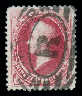 Prices of US Stamps Scott 191 - 90c 1879 Perry. Matthew Bennett International, Dec 2007, Sale 323, Lot 443