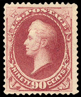 US Stamp Prices Scott Cat. #191: 90c 1879 Perry. Cherrystone Auctions, Jan 2009, Sale 200901, Lot 153