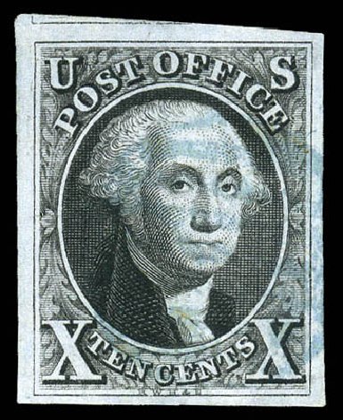 Values of US Stamp Scott 2 - 10c 1847 Franklin. Matthew Bennett International, Feb 2012, Sale 340, Lot 47