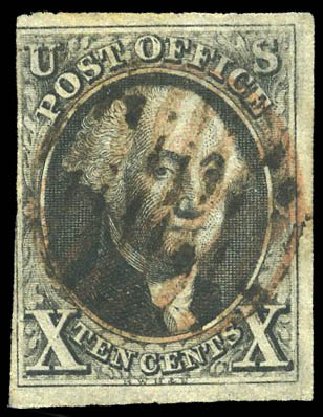 US Stamp Values Scott Cat. #2: 1847 10c Franklin. Matthew Bennett International, Feb 2015, Sale 351, Lot 17