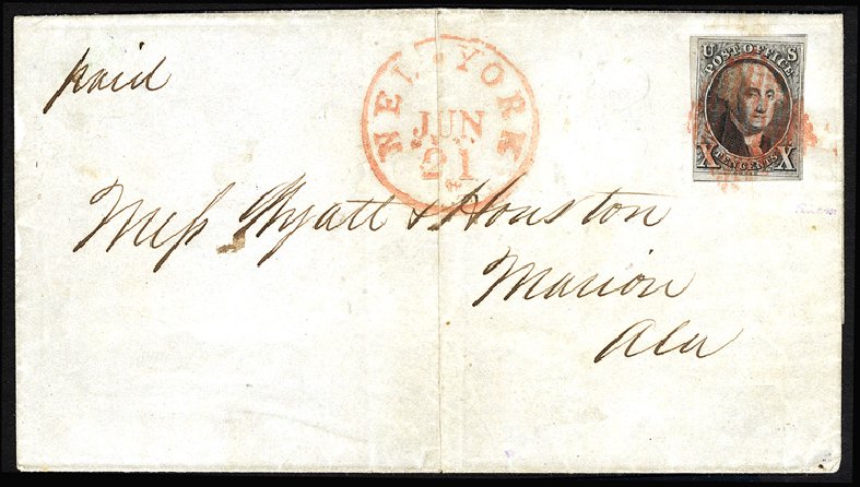 Cost of US Stamps Scott #2 - 10c 1847 Franklin. Cherrystone Auctions, Apr 2014, Sale 201404, Lot 7