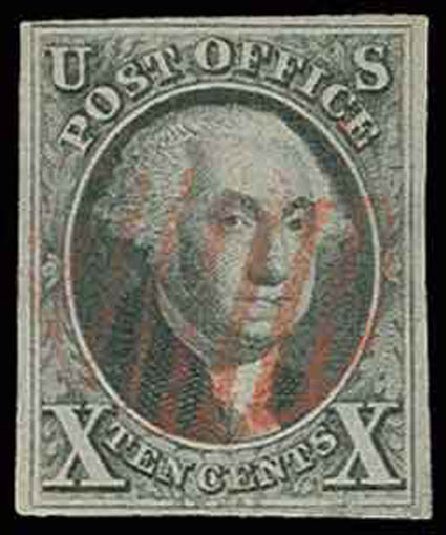 US Stamps Price Scott Cat. 2: 1847 10c Franklin. H.R. Harmer, Nov 2013, Sale 3004, Lot 1027