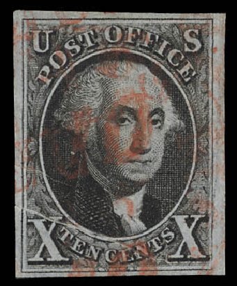 Value of US Stamp Scott Catalogue # 2 - 1847 10c Franklin. Daniel Kelleher Auctions, Feb 2013, Sale 634, Lot 627