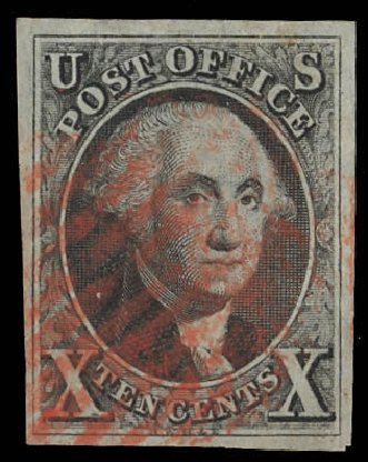 US Stamp Values Scott Cat. #2 - 1847 10c Franklin. Daniel Kelleher Auctions, Feb 2013, Sale 634, Lot 667