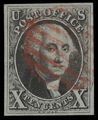 US Stamps Prices Scott Catalog # 2 - 10c 1847 Franklin. Daniel Kelleher Auctions, Feb 2013, Sale 634, Lot 677