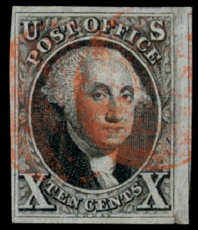 US Stamp Value Scott Catalogue # 2 - 10c 1847 Franklin. Daniel Kelleher Auctions, Sep 2013, Sale 639, Lot 3087