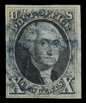 Value of US Stamps Scott 2 - 10c 1847 Franklin. Daniel Kelleher Auctions, Jan 2015, Sale 663, Lot 1207