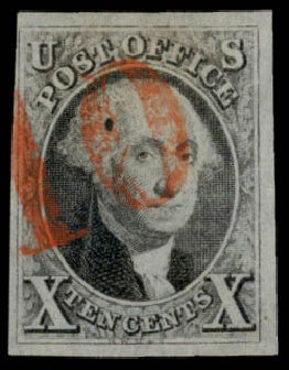 US Stamp Price Scott Catalogue 2: 1847 10c Franklin. Daniel Kelleher Auctions, May 2015, Sale 669, Lot 2357