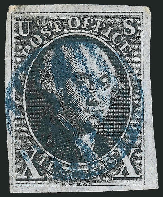 US Stamp Prices Scott Cat. 2: 1847 10c Franklin. Robert Siegel Auction Galleries, Mar 2011, Sale 1007, Lot 2087