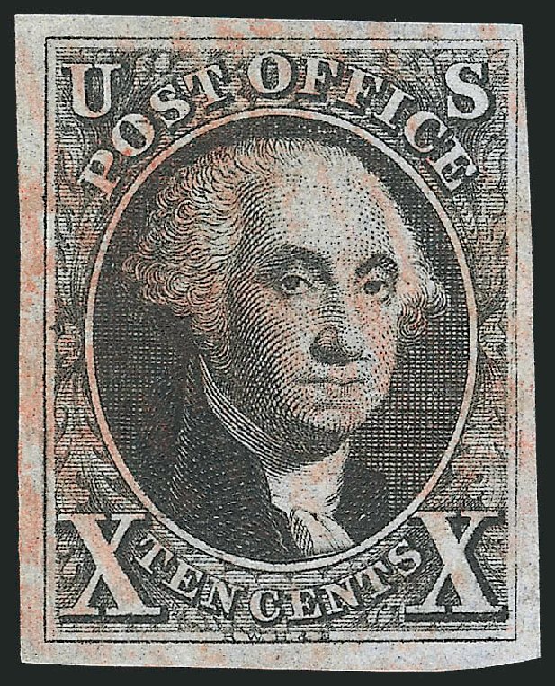 US Stamp Prices Scott Catalogue #2 - 1847 10c Franklin. Robert Siegel Auction Galleries, Oct 2011, Sale 1014, Lot 1017