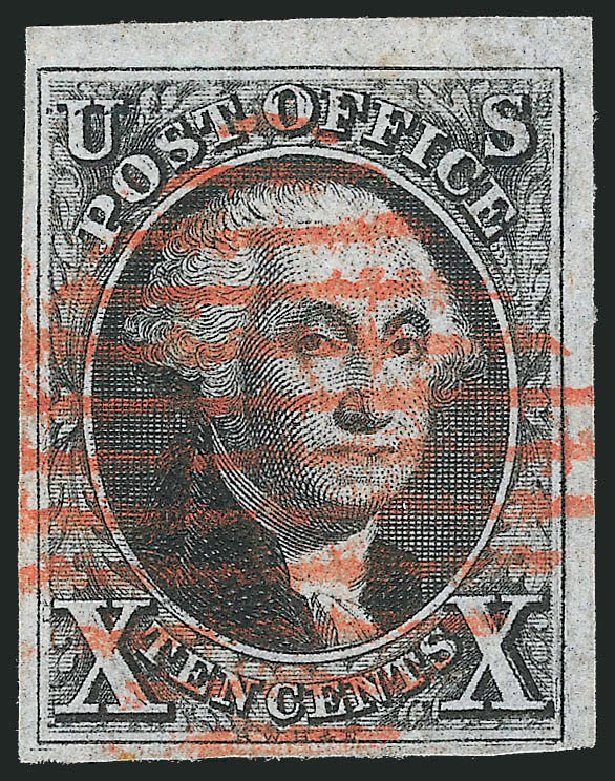 Cost of US Stamps Scott Cat. #2 - 1847 10c Franklin. Robert Siegel Auction Galleries, Dec 2011, Sale 1017, Lot 67