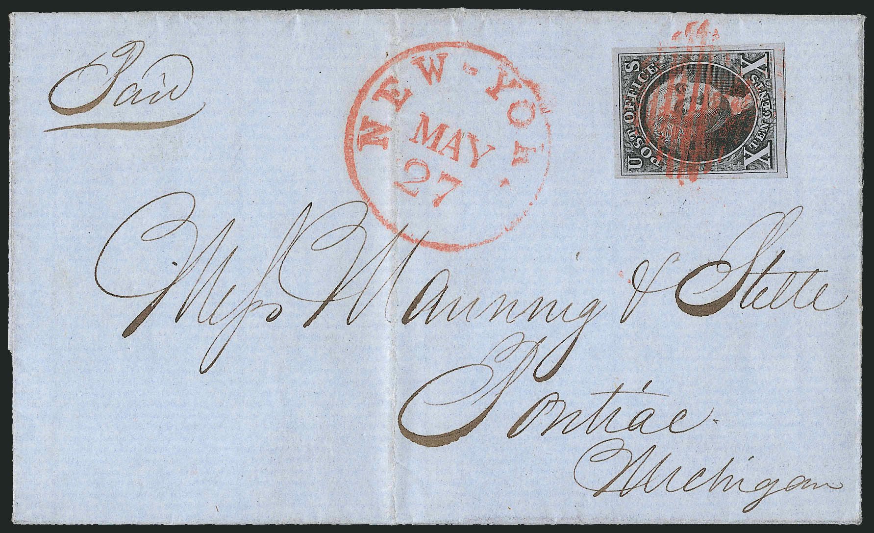 US Stamp Prices Scott Cat. # 2 - 10c 1847 Franklin. Robert Siegel Auction Galleries, Apr 2012, Sale 1023, Lot 2237