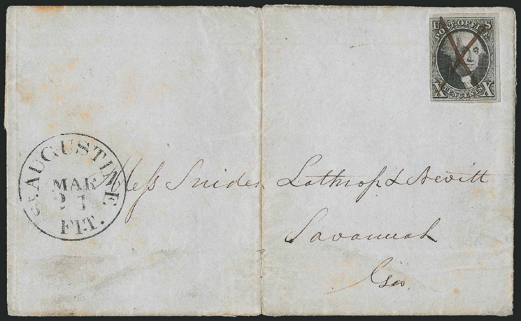 US Stamp Price Scott Cat. # 2: 1847 10c Franklin. Robert Siegel Auction Galleries, Apr 2012, Sale 1023, Lot 2267