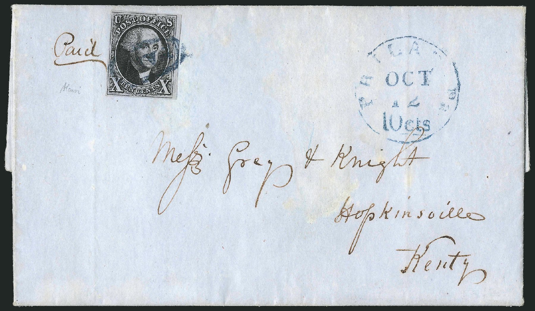 Cost of US Stamp Scott Cat. 2: 1847 10c Franklin. Robert Siegel Auction Galleries, Apr 2012, Sale 1023, Lot 2287