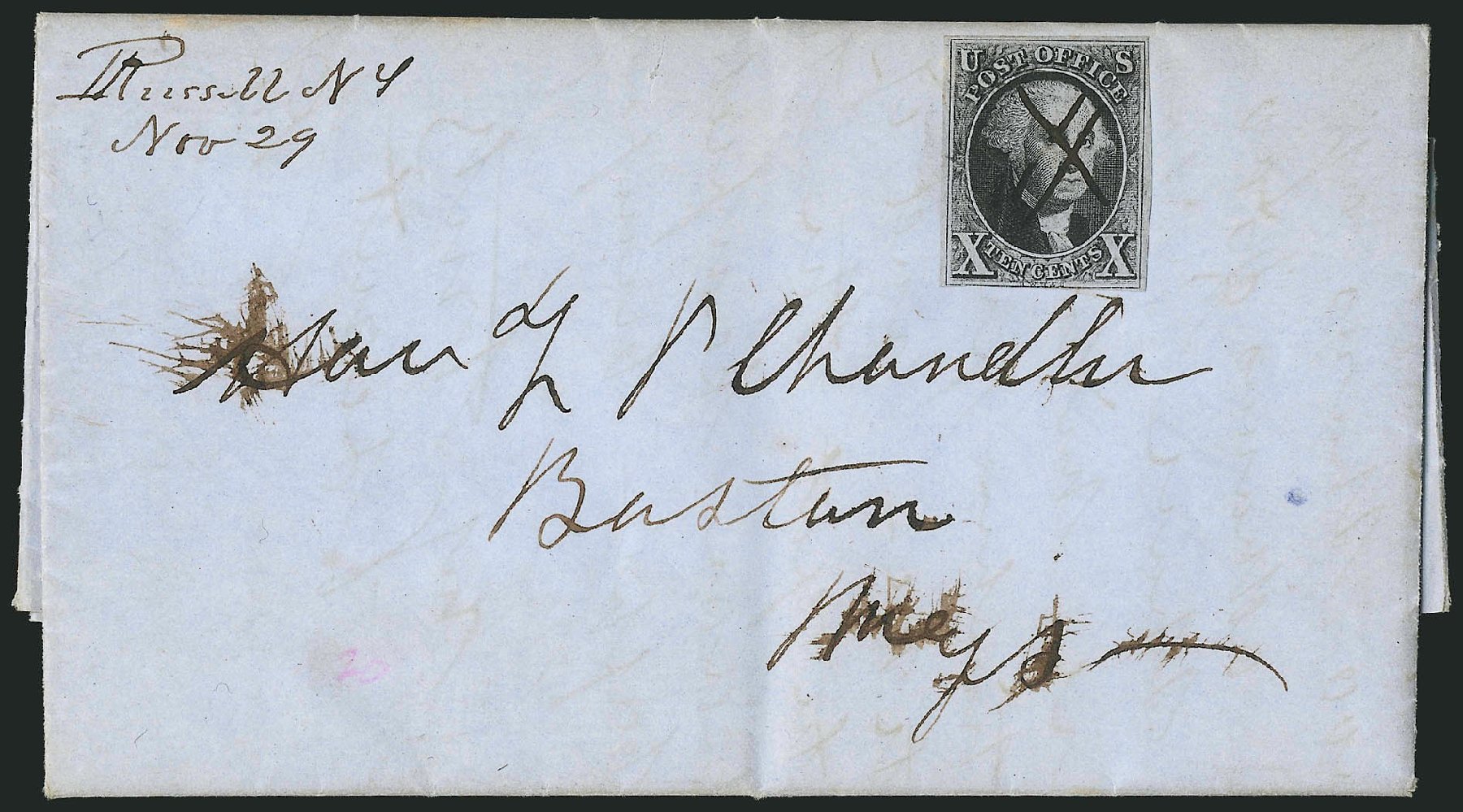 Values of US Stamps Scott # 2 - 1847 10c Franklin. Robert Siegel Auction Galleries, Apr 2012, Sale 1023, Lot 2347