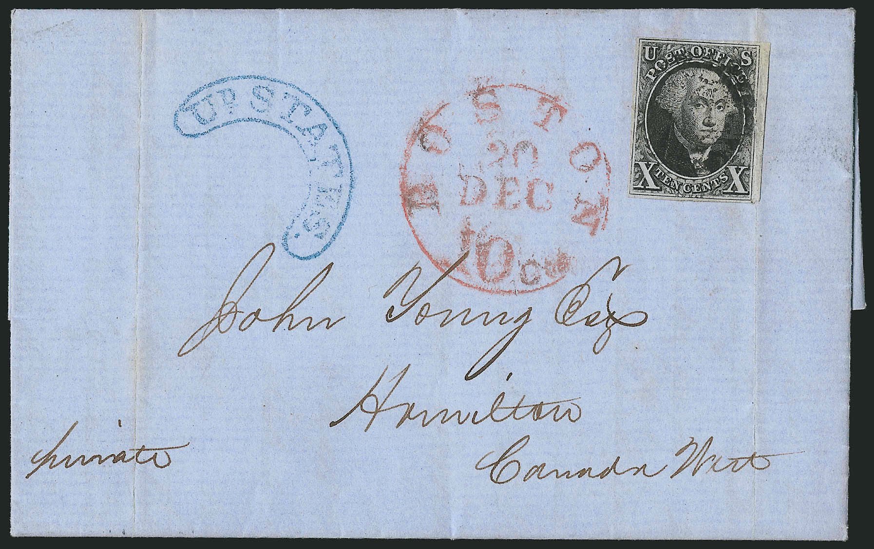 US Stamps Prices Scott Cat. 2 - 1847 10c Franklin. Robert Siegel Auction Galleries, Apr 2012, Sale 1023, Lot 2477