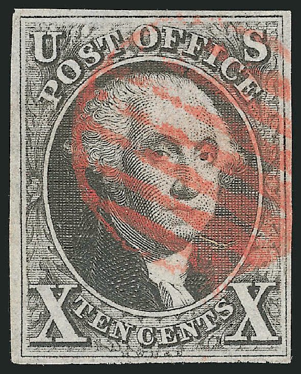 Price of US Stamps Scott Catalogue #2: 10c 1847 Franklin. Robert Siegel Auction Galleries, Dec 2014, Sale 1090, Lot 1117