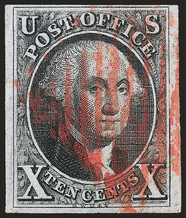 US Stamps Value Scott Catalogue # 2 - 10c 1847 Franklin. Robert Siegel Auction Galleries, Oct 2008, Sale 963, Lot 57