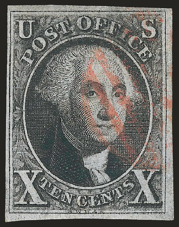 Price of US Stamps Scott Catalogue 2 - 1847 10c Franklin. Robert Siegel Auction Galleries, Jun 2009, Sale 975, Lot 1097