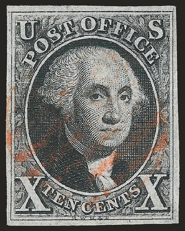 Price of US Stamps Scott Catalogue #2 - 1847 10c Franklin. Robert Siegel Auction Galleries, Apr 2010, Sale 984, Lot 37