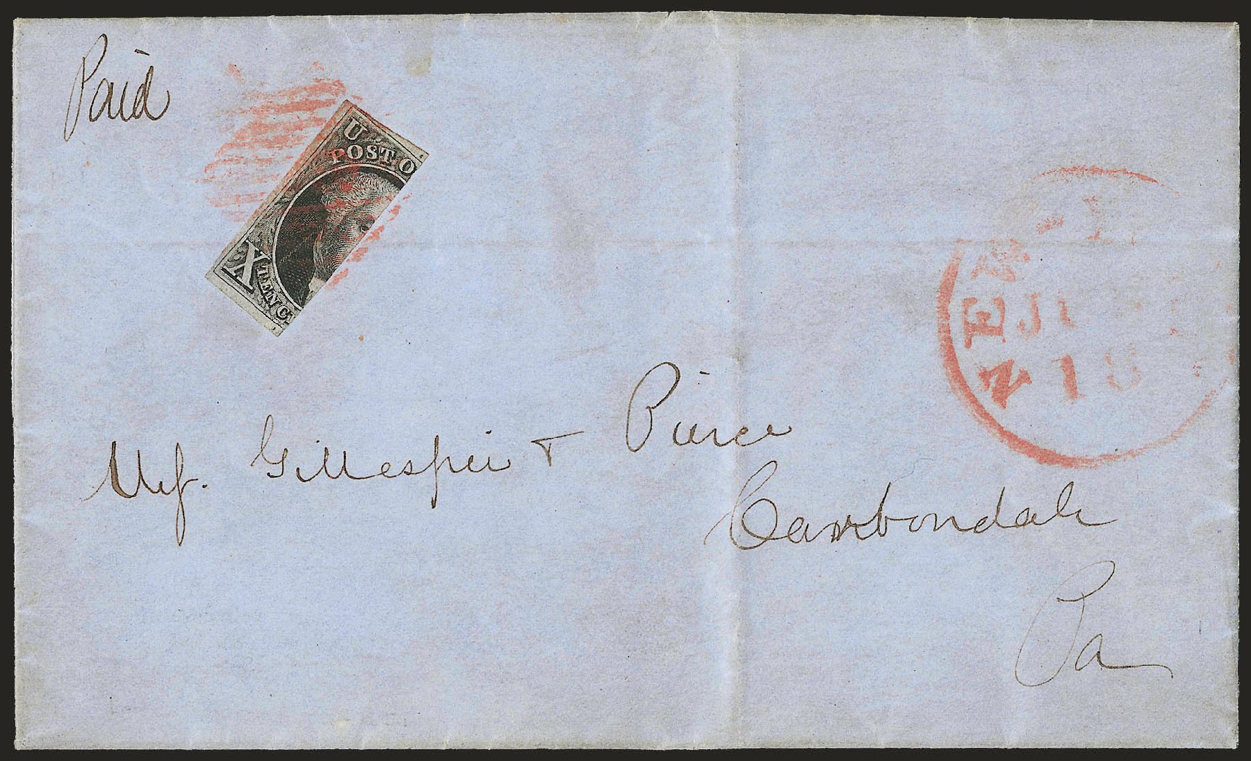 Costs of US Stamps Scott #2: 10c 1847 Franklin. Robert Siegel Auction Galleries, Jun 2010, Sale 989, Lot 47