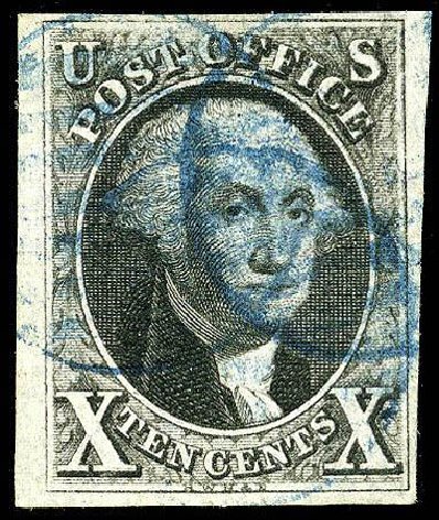 Values of US Stamps Scott Cat. # 2 - 10c 1847 Franklin. Matthew Bennett International, Apr 2008, Sale 326, Lot 18